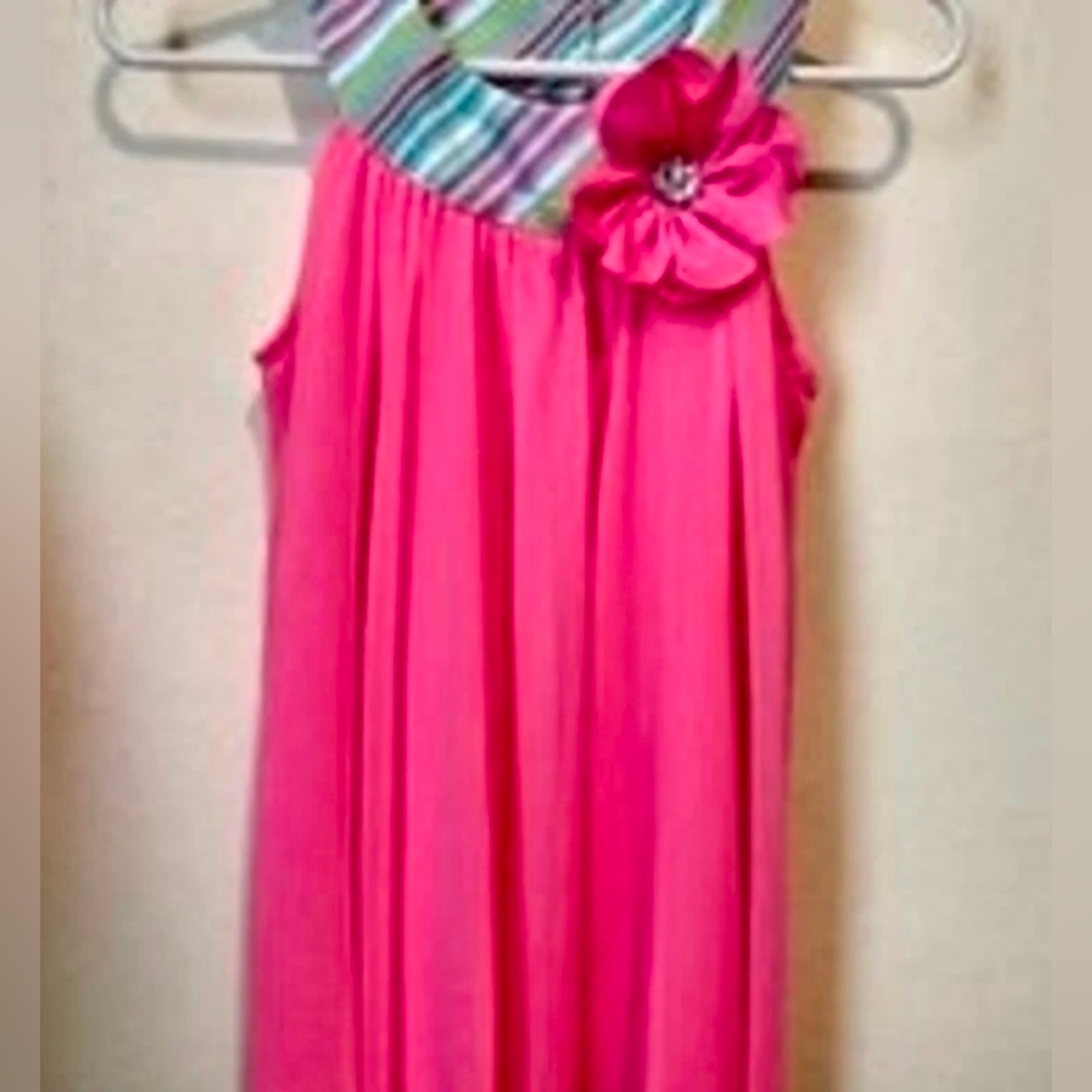 SZ 2T Youngland Toddler Hot Pink Tulle Sleeveless Sundress
